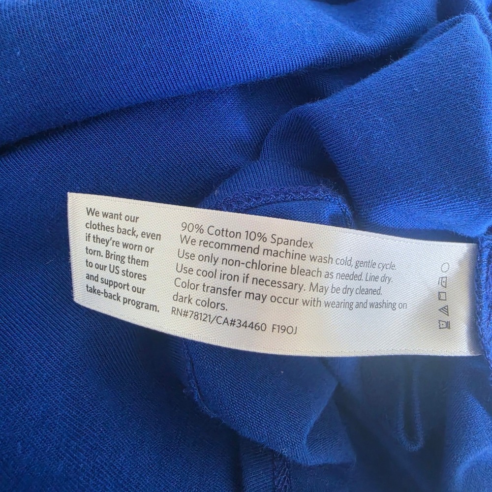 EILEEN FISHER stretch jersey shift t-shirt dress Blue Golf Preppy casual sporty - Picture 8 of 8
